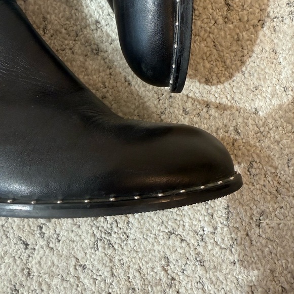 Sendra studded size 7 EUC near new Black Ankle Booties with Zipper - Picture 7 of 15